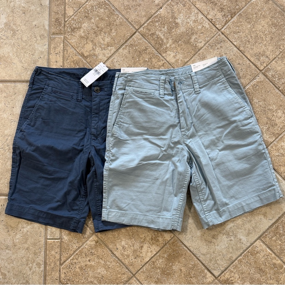 American Eagle Outfitters Dark and Light Blue Men's Shorts